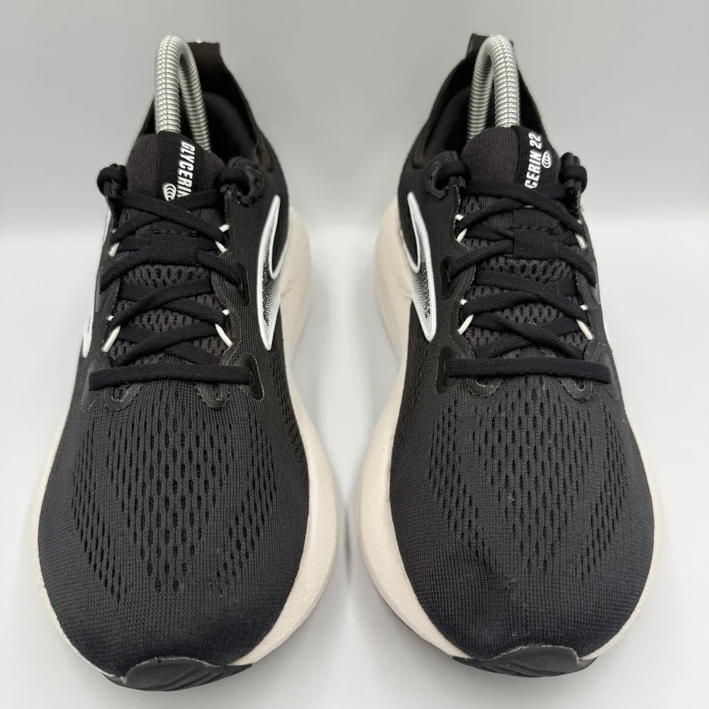 Brooks Glycerin 22 Black White Running Athletic Shoes Sneakers Womens 7.5 D Wide